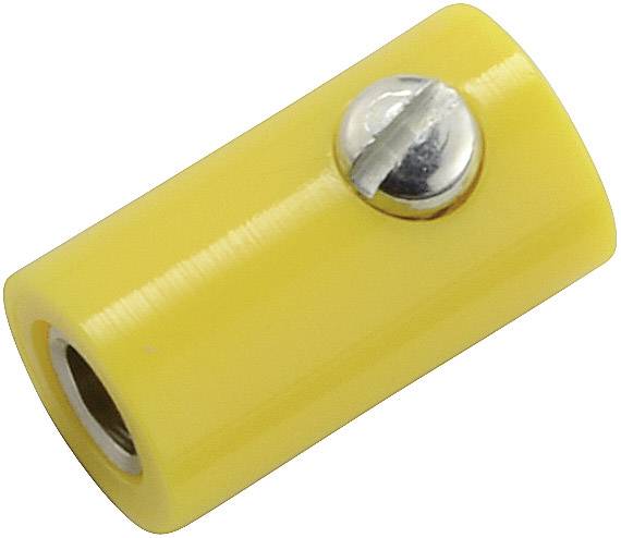 Kahlert Licht mini laboratorijski ženski konektor, ravni ženski, Ø2,6mm, žuta