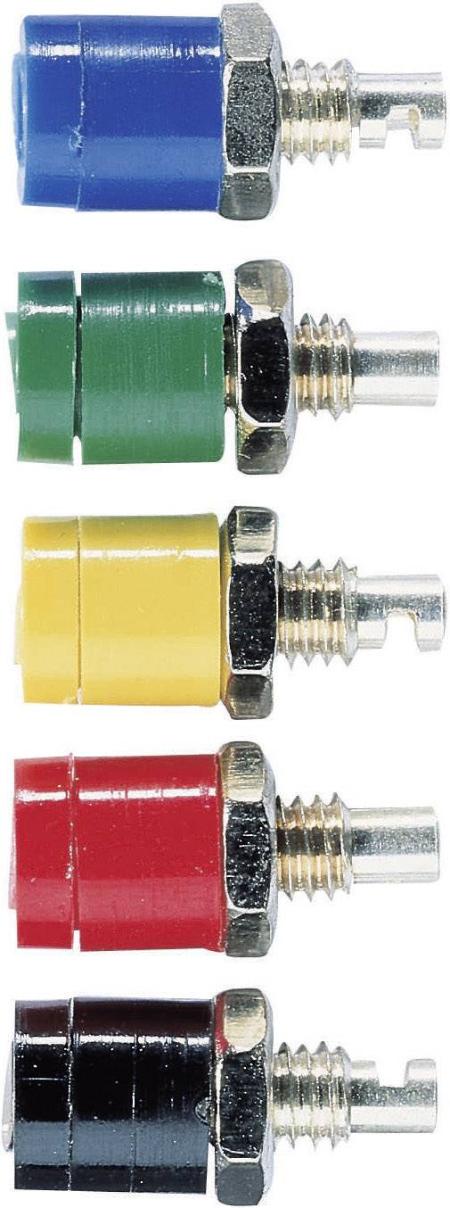 Schnepp 2400-BK BU mini laboratorijski ženski konektor, ugradni vertikalni, Ø2mm, crna, 5A