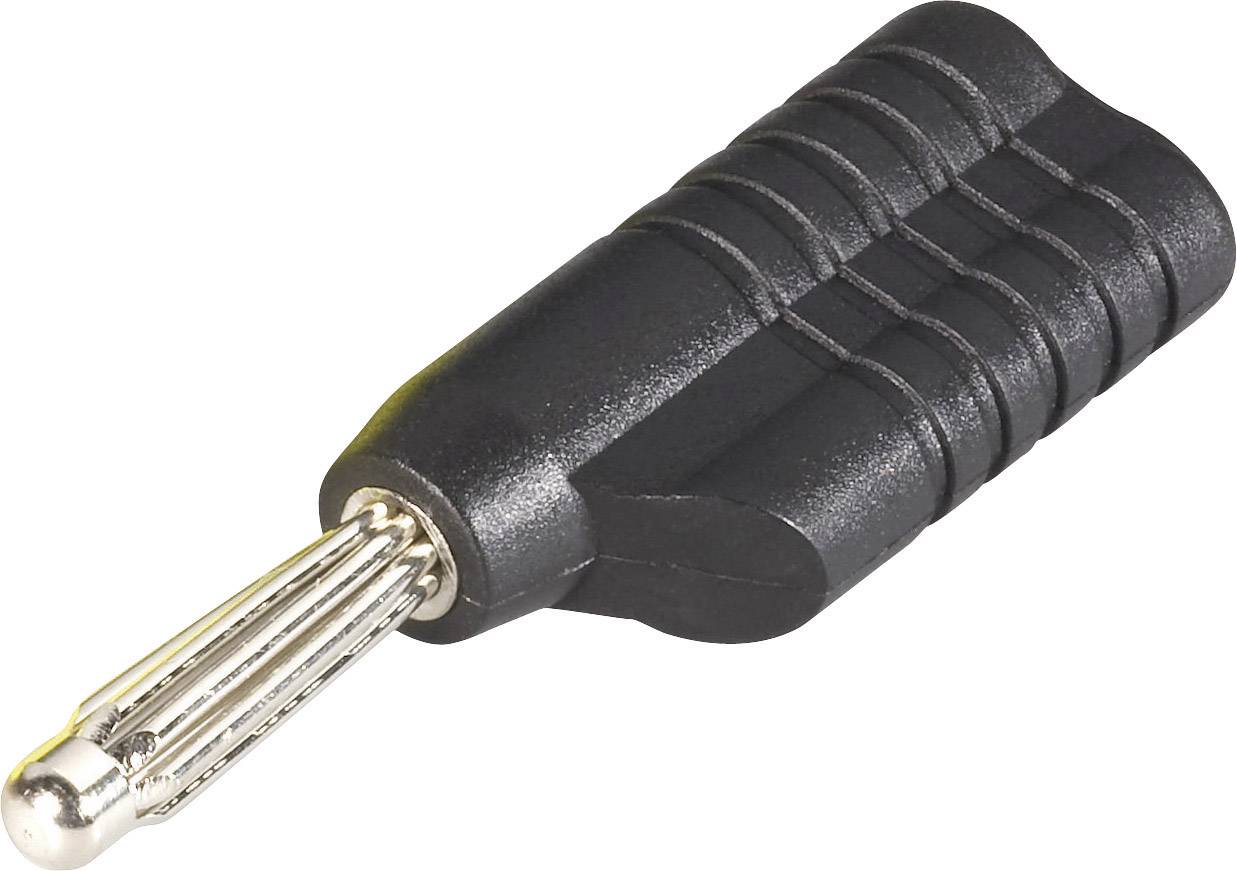 Schnepp 4041 S L sw spojni utikač, ravni muški, Ø4mm, crna, 60V/DC, 30V/AC, 30A, lemni priključak