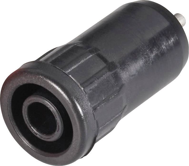 Schnepp BU 4800 sw sigurnosna laboratorijska banana utičnica, ugradna vertikalna, Ø4mm, crna, 25A