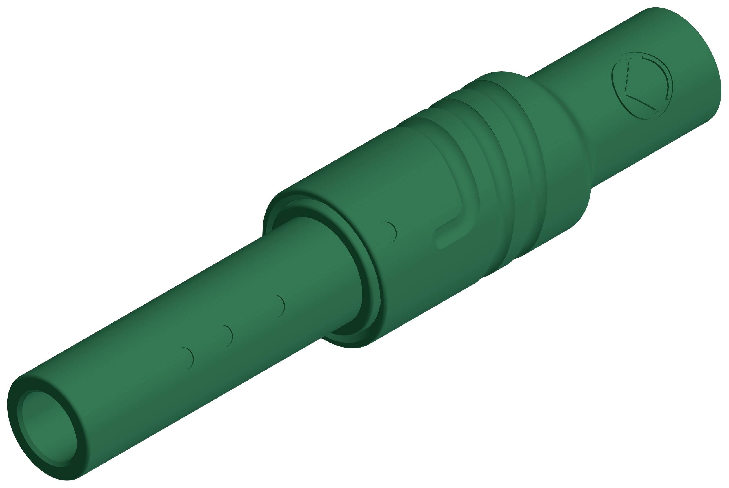 SKS Hirschmann 934096104 sigurnosni lamelni ženski konektor, ravni ženski, Ø4mm, zelena, 1000V, 24A