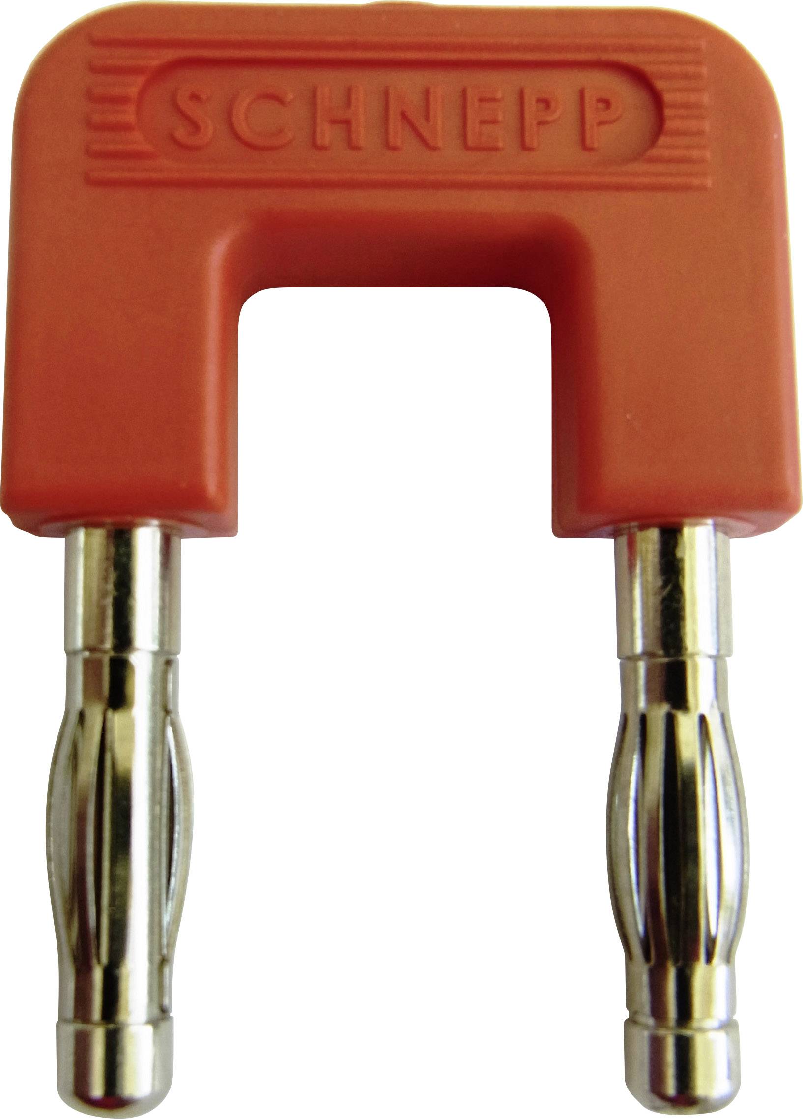 Schnepp 19/4rt kratkospojni utikač, Ø4mm, crvena, 60V/DC, 30V/AC, 25A