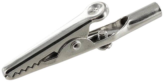 Econ connect AK40M krokodil hvataljka, Ø4mm, srebrna, 60V, 10A