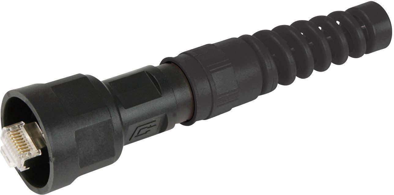 Telegärtner 1179975 RJ45 konektor ravna 8P8C pol. crna