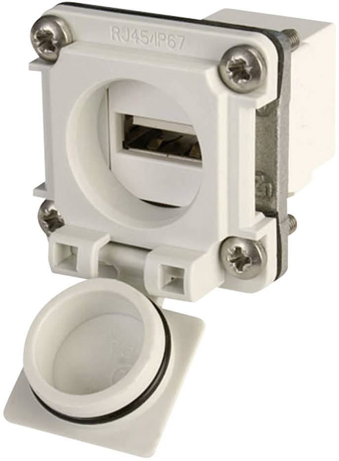 Telegärtner 1179994 RJ45 konektor USB 2.0 ravna svetlo siva