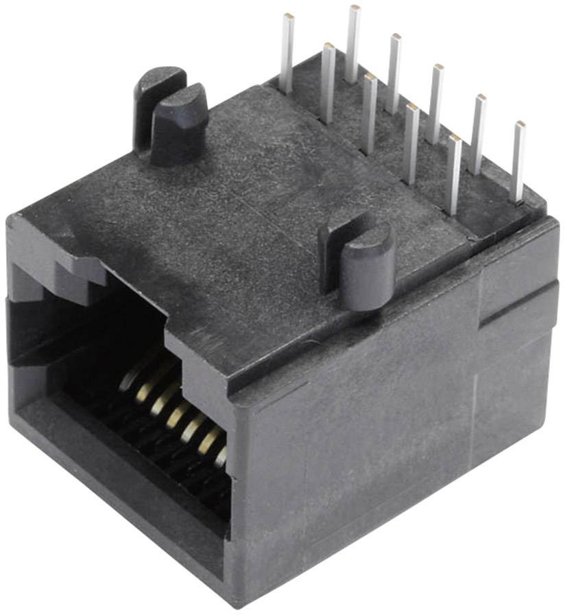 Bel Stewart 1196215 RJ45 konektor RJ48 ugradni ženski konektor, horizontalni 10P10C pol. crna