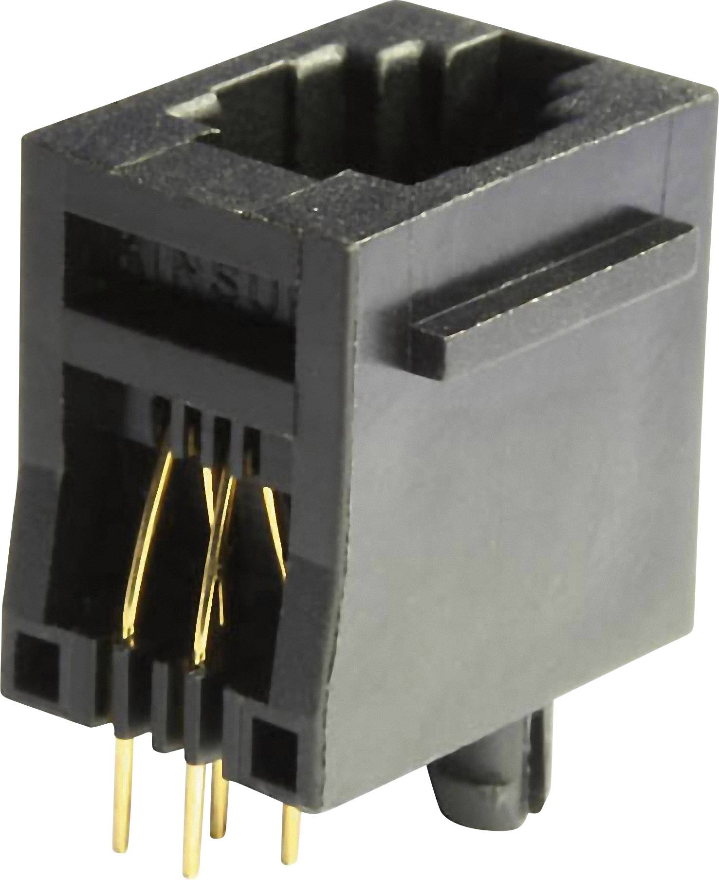 1303468 RJ45 konektor RJ10 ugradni ženski konektor, vertikalni 4P4C pol. crna