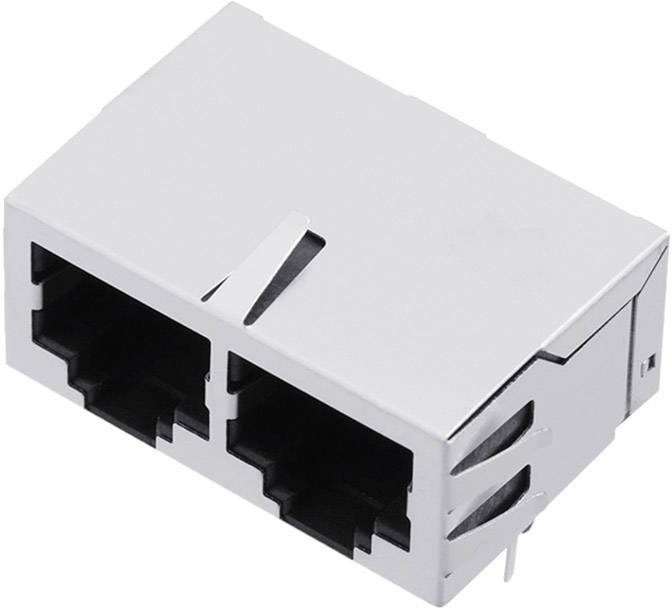 Encitech 1897235 RJ konektor za povezivanje RJ45 ugradni ženski konektor, horizontalni 8P8C pol. metalik