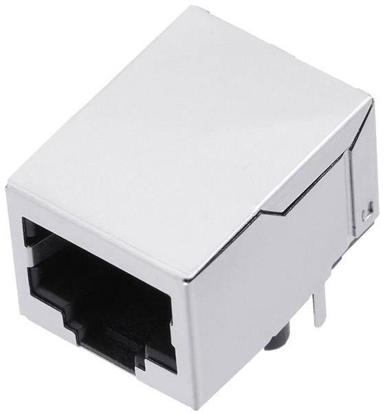 Encitech 1897258 RJ konektor za povezivanje RJ45 ugradni ženski konektor, horizontalni 8 pol. metalik