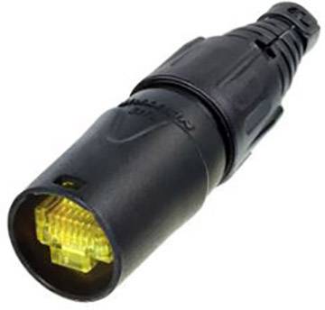 Neutrik 1970184 RJ konektor za povezivanje RJ45 ravni muški konektor 8P8C pol. žuta, crna