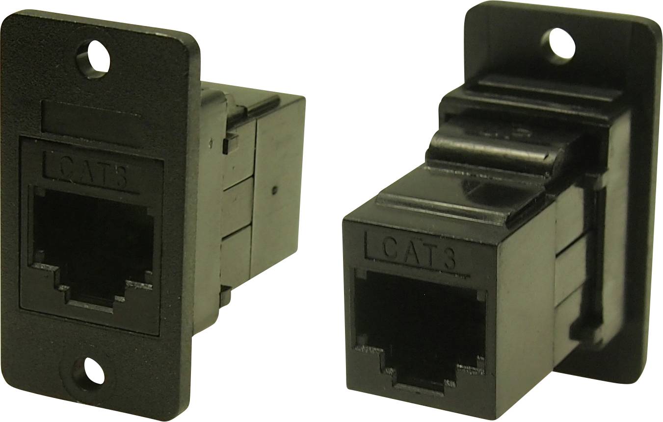 Cliff 2473508 RJ45 konektor ugradni adapter crna