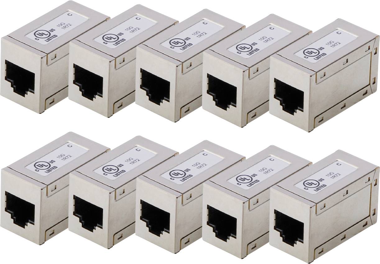 DIGITUS 3333849 RJ45 modul za utičnicu RJ45 kućište sklopke 8 pol. srebrna