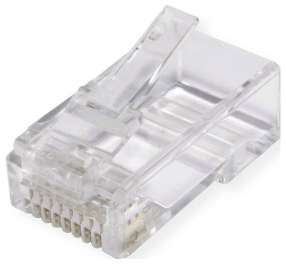 Roline 3629330 RJ45 utikač utikač, ravni 8P8C pol. zlata, providna