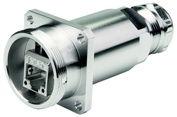Telegärtner 3741801 utičnica s prirubnicom RJ45 srebrna