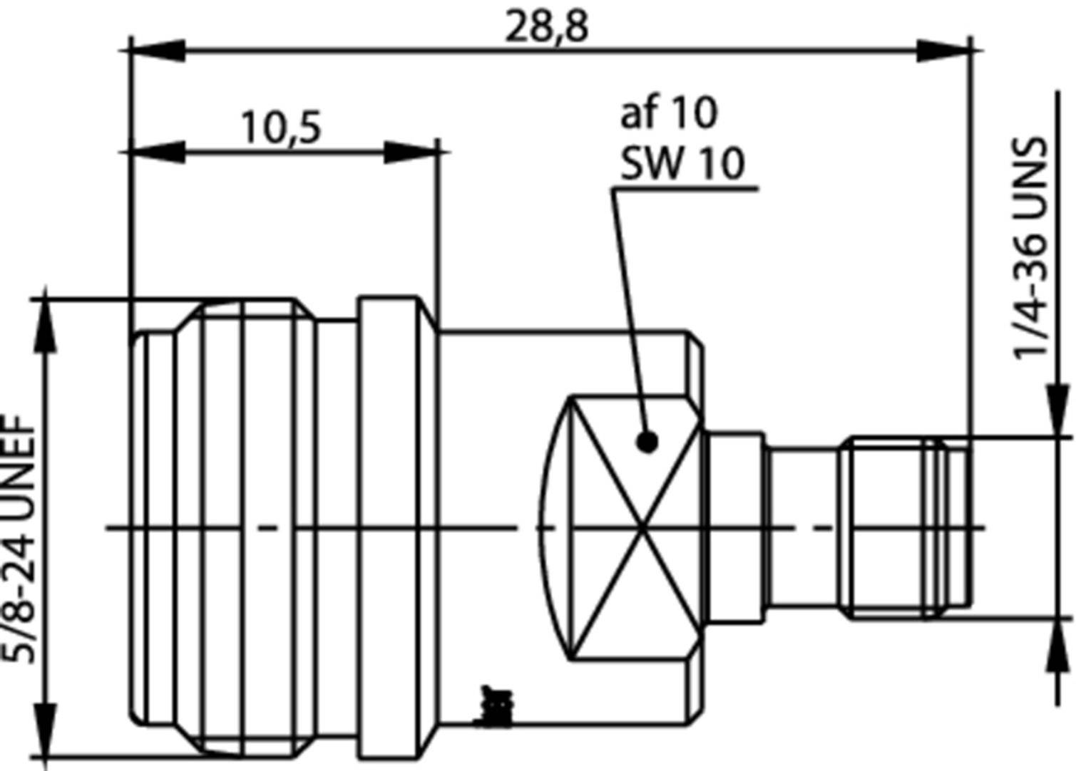 Telegärtner 100024219 koaksijalni adapter ženski konektor N - SMA-utičnica 18 GHz, 50 Ω