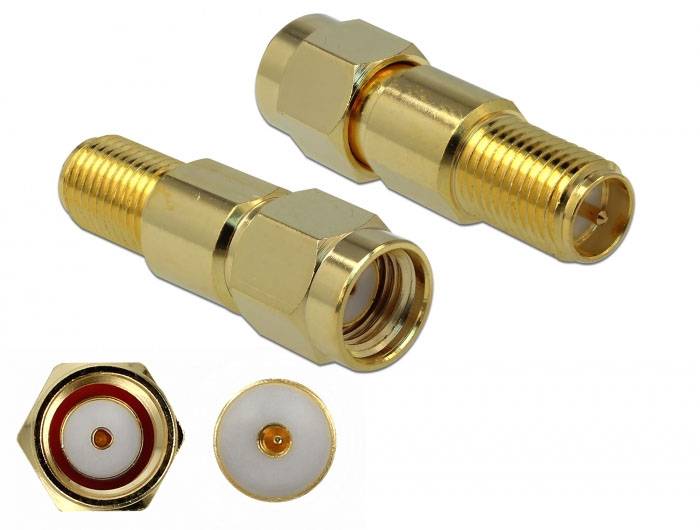Delock 89993 HF-adapter RPSMA utikač - utičnica 3 GHz, 50 Ω