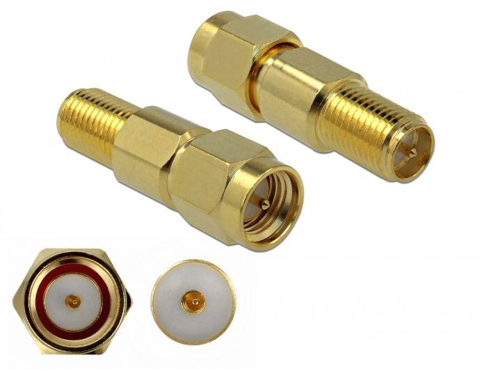 Delock 89991 SMA adapter SMA-utikač - RPSMA utičnica 3 GHz, 50 Ω