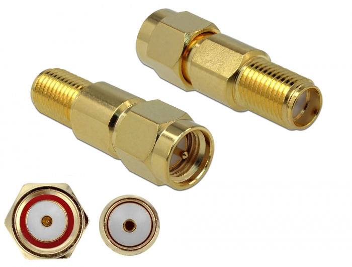 Delock 89990 SMA adapter SMA-utikač - SMA-utičnica 3 GHz, 50 Ω