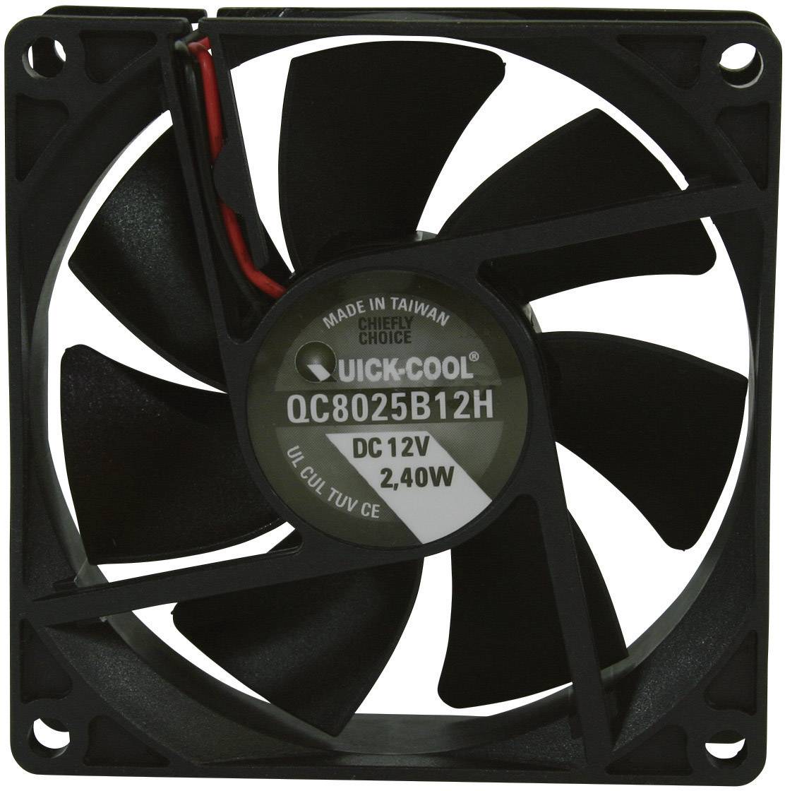 QuickCool QC8025B12H aksijalni ventilator 12 V/DC 67,96 m³/h 80 x 80 x 25 mm