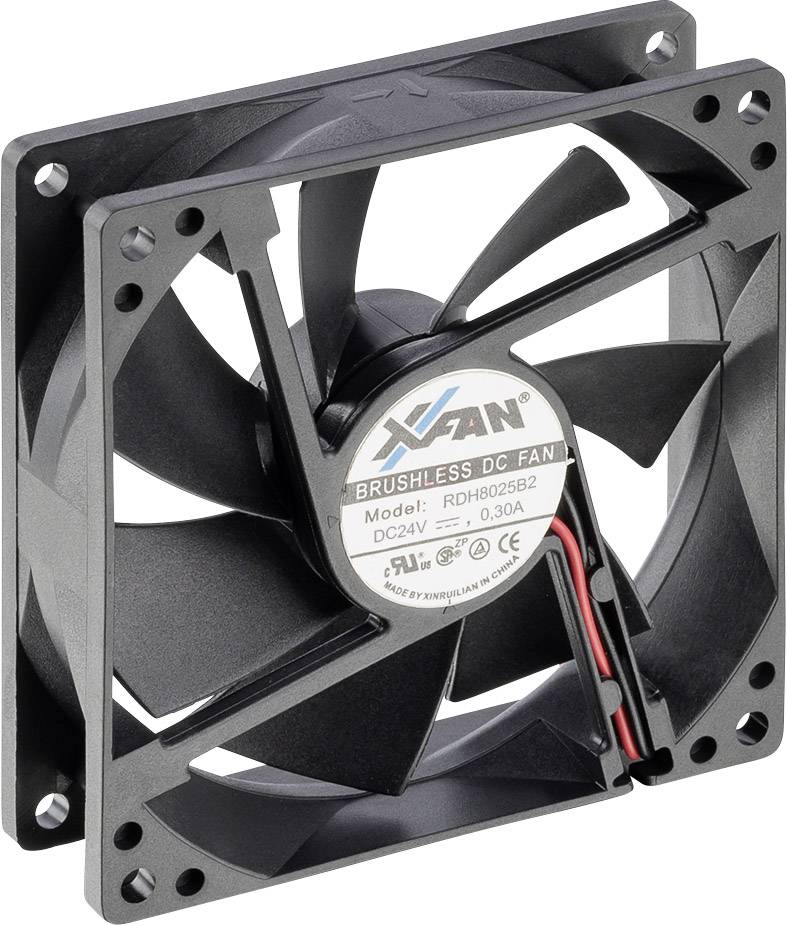 X-Fan RDH8025B2 aksijalni ventilator 24 V/DC 61,2 m³/h 80 x 80 x 25 mm