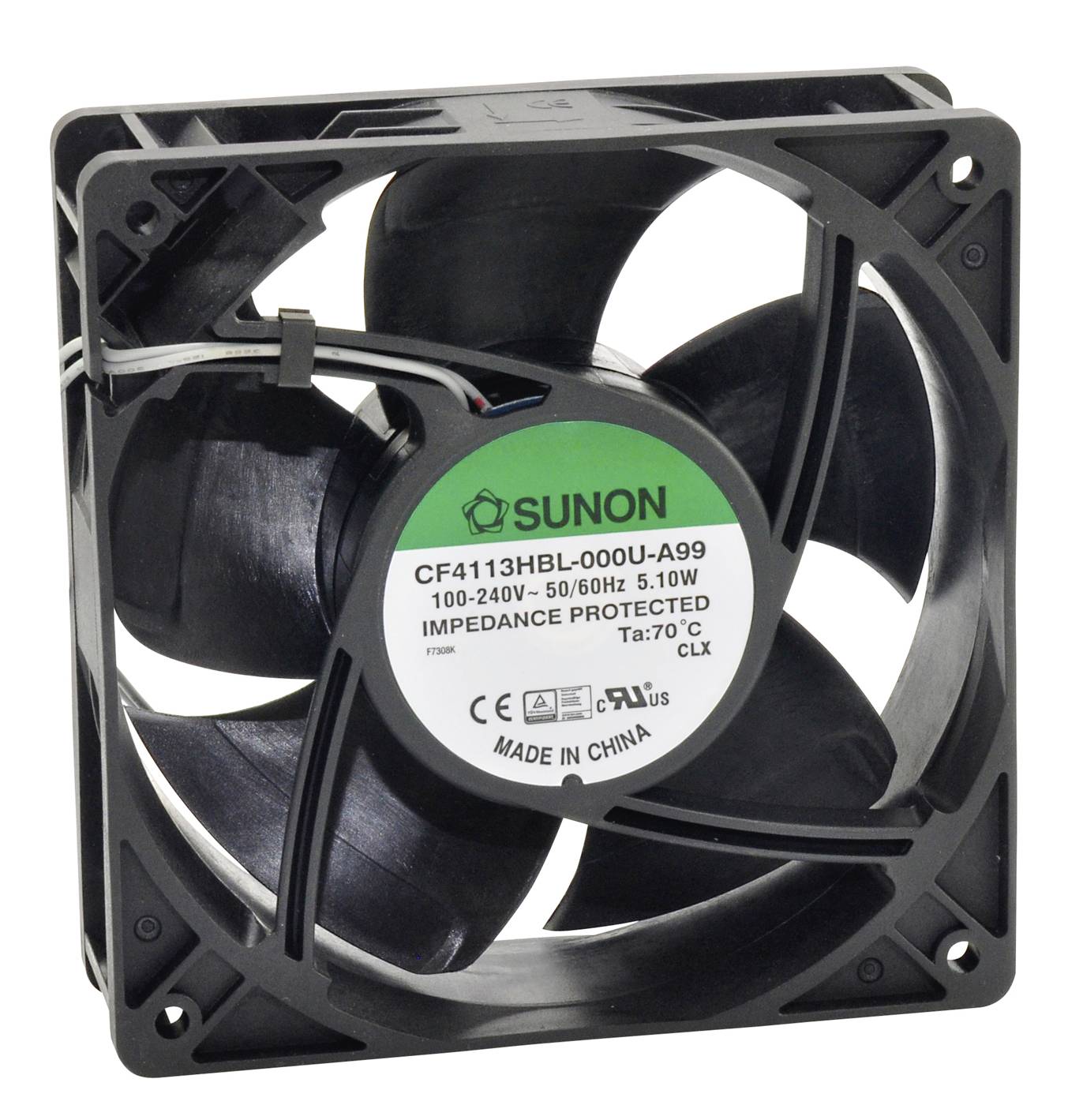 Sunon CF4113HBL-1000U-SB9 aksijalni ventilator 230 V/AC 185 m³/h 38 x 120 x 120 mm