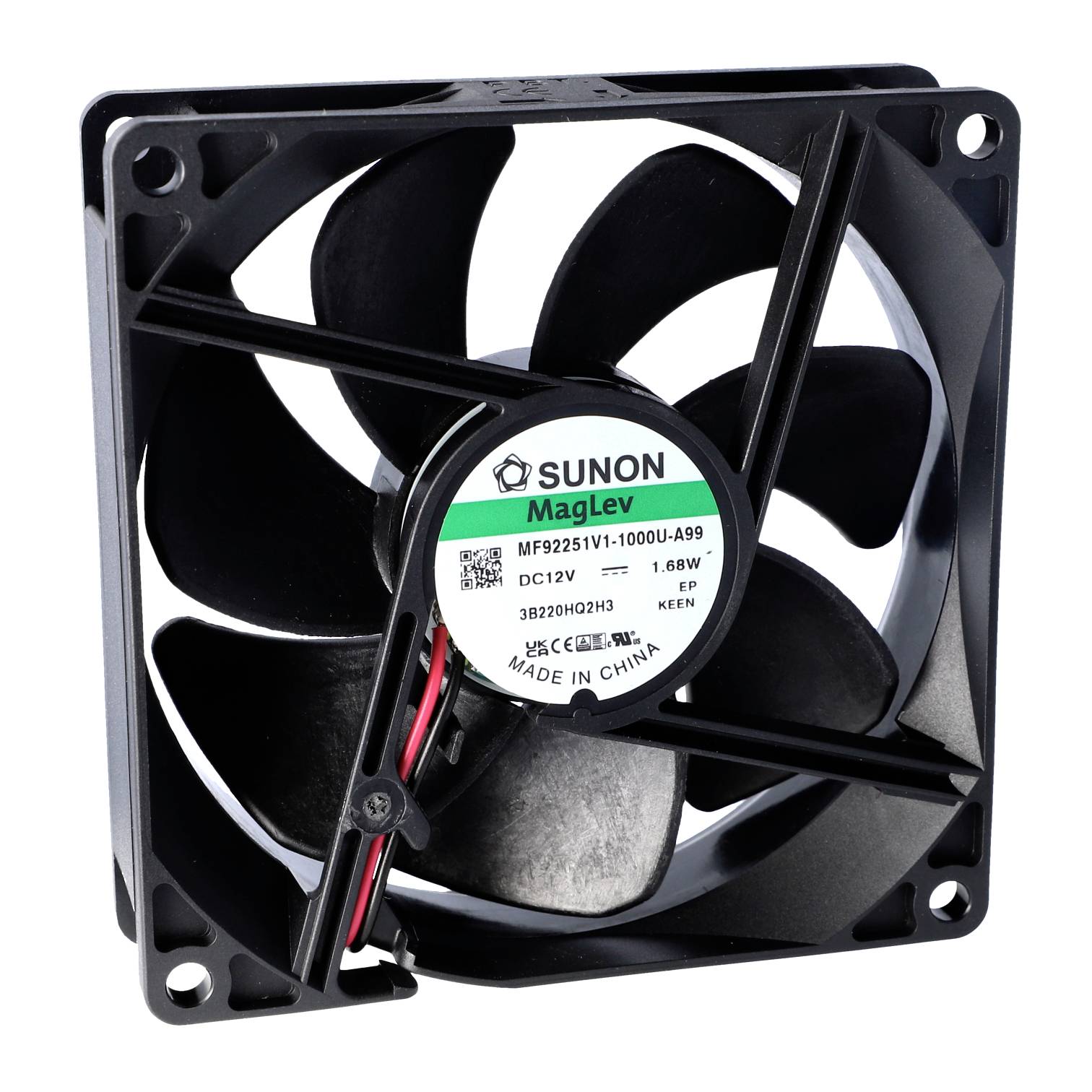 Sunon EE92251S3-1000U-999 aksijalni ventilator 12 V/DC 67,09 m³/h 25 x 92 x 92 mm
