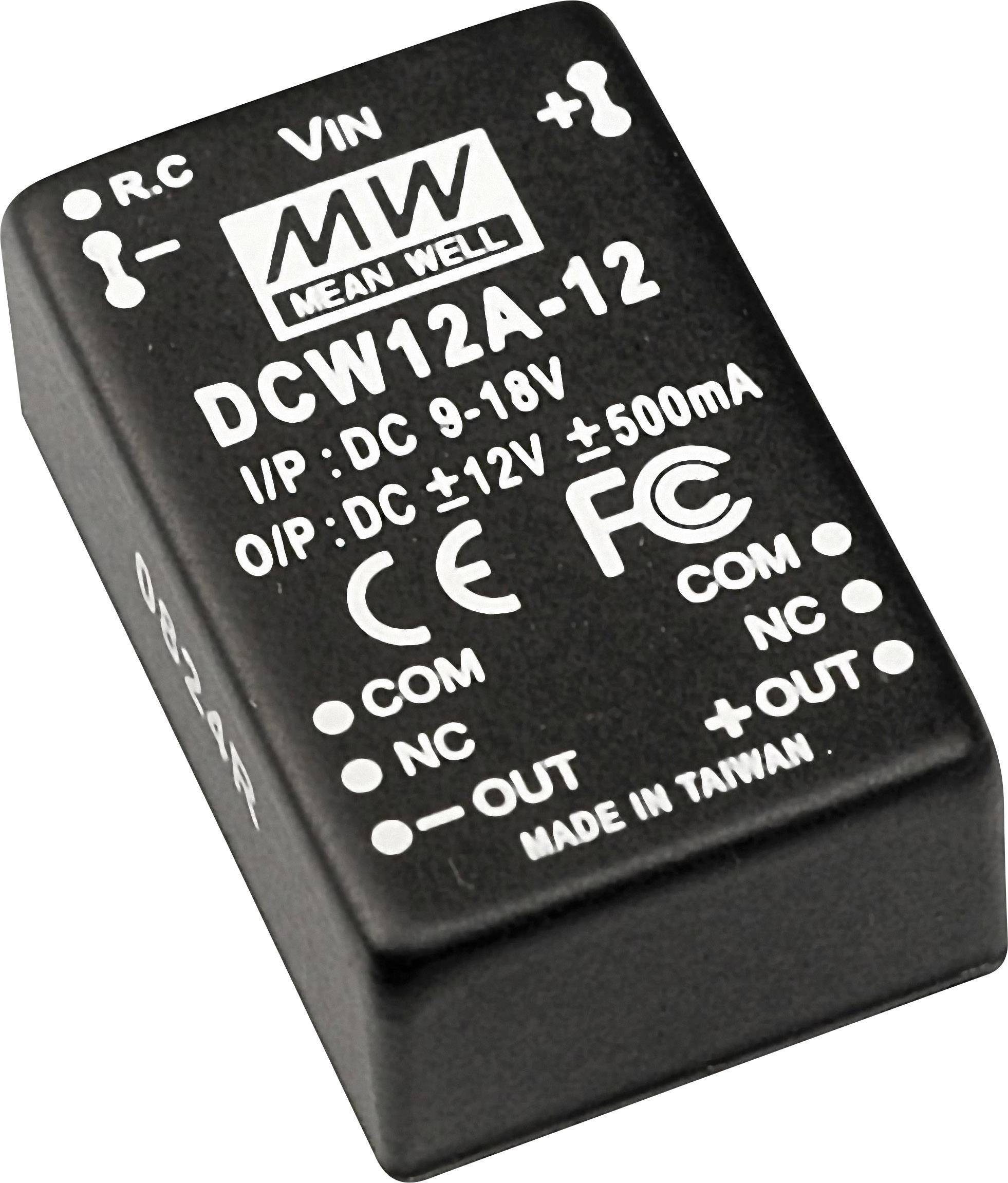 MEAN WELL DCW12B-12 DC/DC pretvarač 18 V/DC → 12 V/DC 12 W