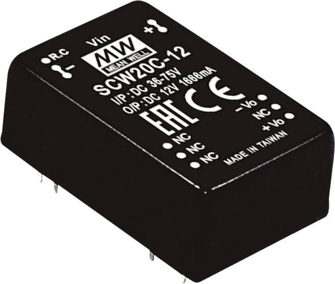 MEAN WELL SCW20C-05 DC/DC pretvarački modul 36 V/DC → 5 V/DC 4 A 20 W