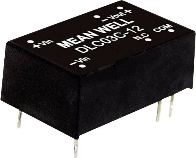 MEAN WELL DLC03B-05 DC/DC pretvarački modul 18 V/DC → 5 V/DC, -5 V/DC 300 mA 3 W