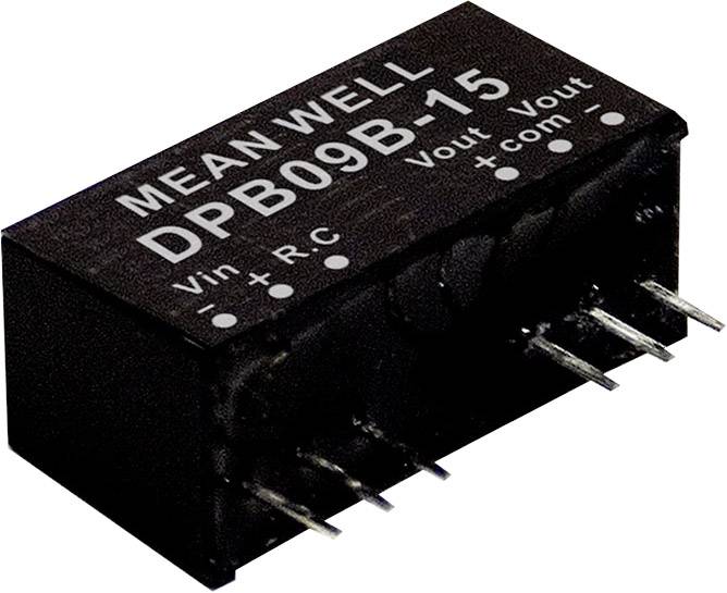 MEAN WELL DPB09B-15 DC/DC pretvarački modul 18 V/DC → 15 V/DC, -15 V/DC 300 mA 9 W