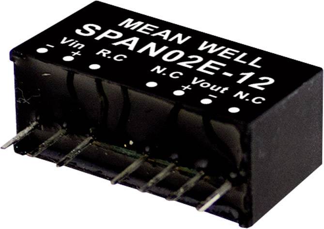 MEAN WELL SPAN02E-12 DC/DC pretvarački modul 4,5 V/DC → 12 V/DC 167 mA 2 W