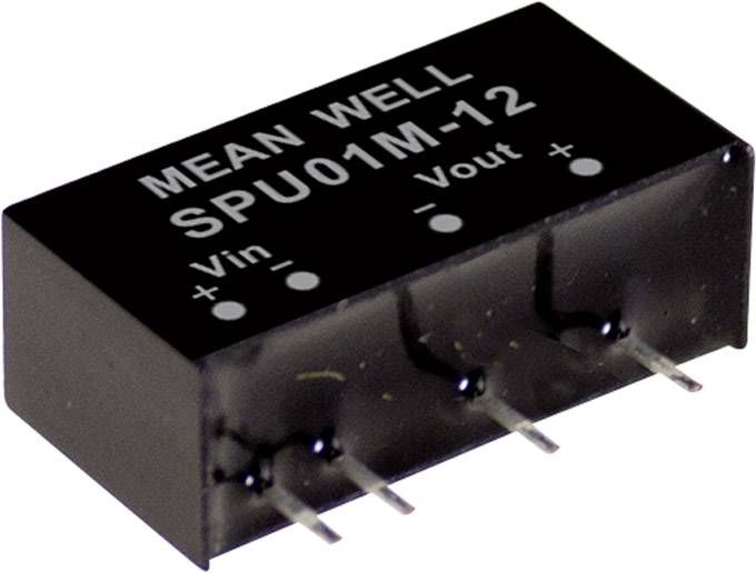 MEAN WELL SPU01N-05 DC/DC pretvarački modul 21,6 V/DC → 5 V/DC 200 mA 1 W