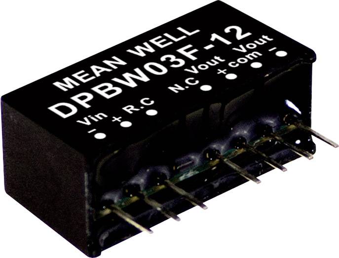 MEAN WELL DPBW03F-05 DC/DC pretvarački modul 9 V/DC → 5 V/DC, -5 V/DC 300 mA 3 W
