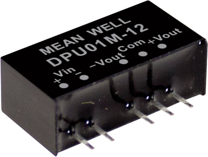 MEAN WELL DPU01L-05 DC/DC pretvarački modul 4,5 V/DC → 5 V/DC, -5 V/DC 100 mA 1 W