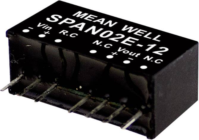 MEAN WELL SPAN02A-12 DC/DC pretvarački modul 9 V/DC → 12 V/DC 167 mA 2 W