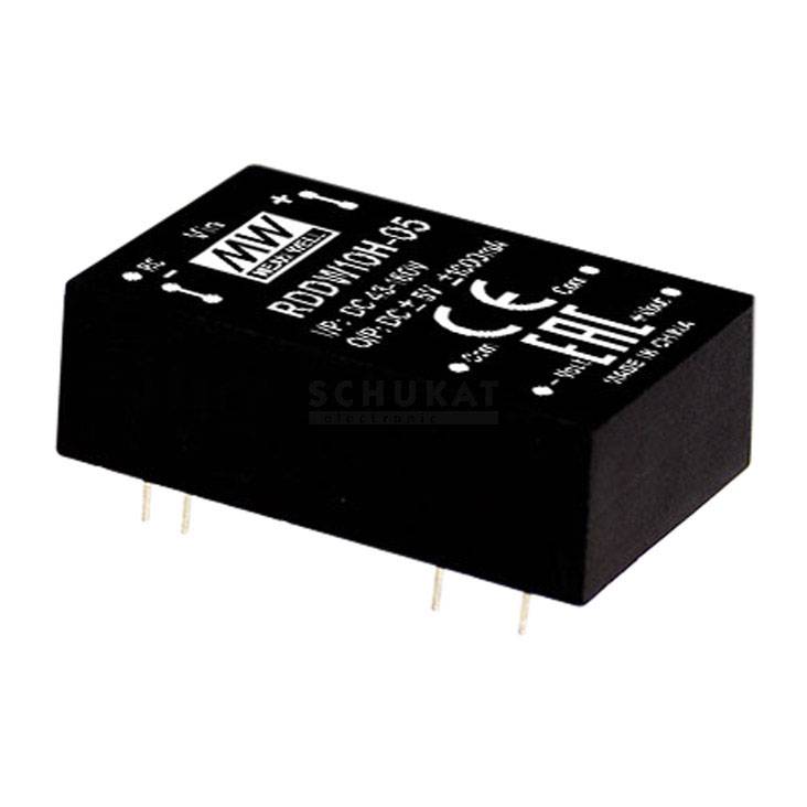MEAN WELL RDDW10H-05 DC/DC pretvarač 43 V/DC → 5 V/DC, -5 V/DC 1 A 10 W