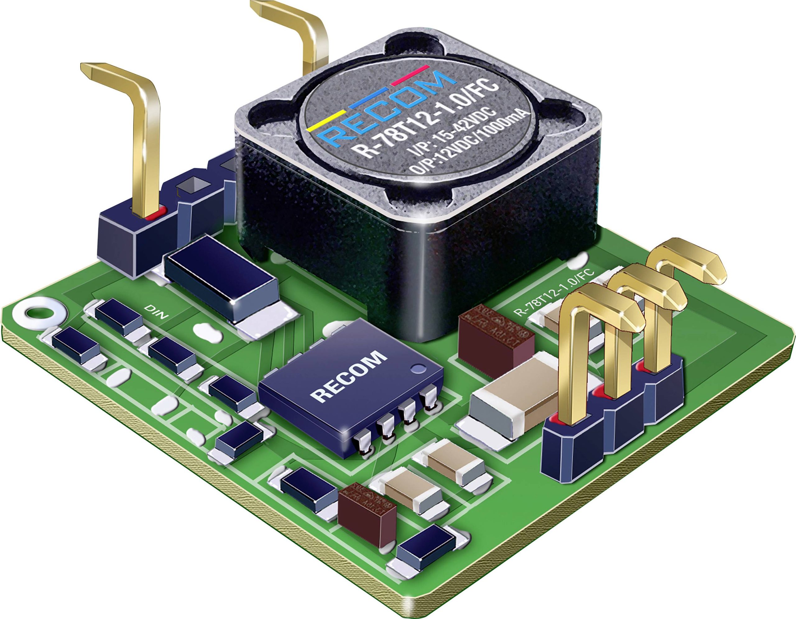 RECOM R-78T12-1.0/FC-R DC/DC pretvarač 24 V/DC → 12 V/DC 1 A