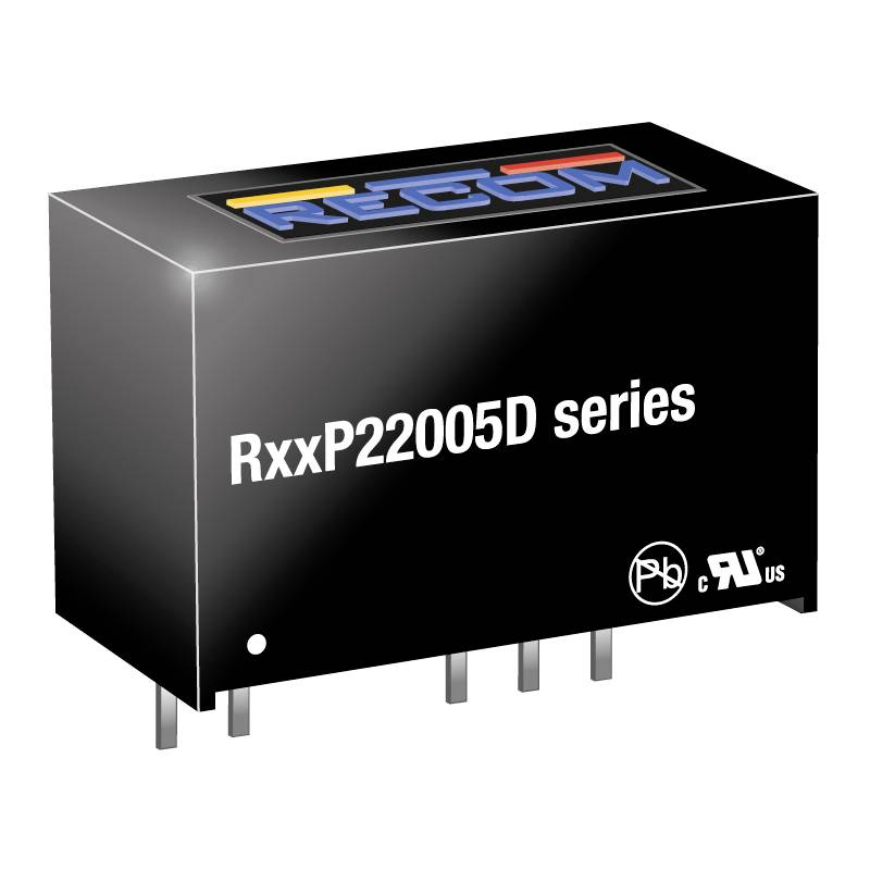 RECOM R05P22005D DC/DC pretvarač 5 V → -5 V, 20 V -0,2 A 2 W