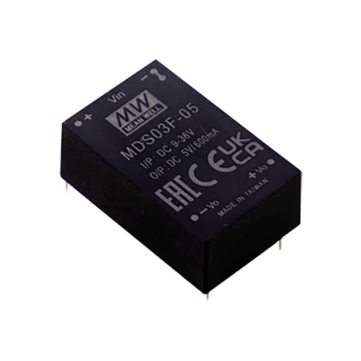 MEAN WELL MDS03F-05 DC/DC pretvarač za štampanu ploču 9 V → 0 V 600 mA 3 W