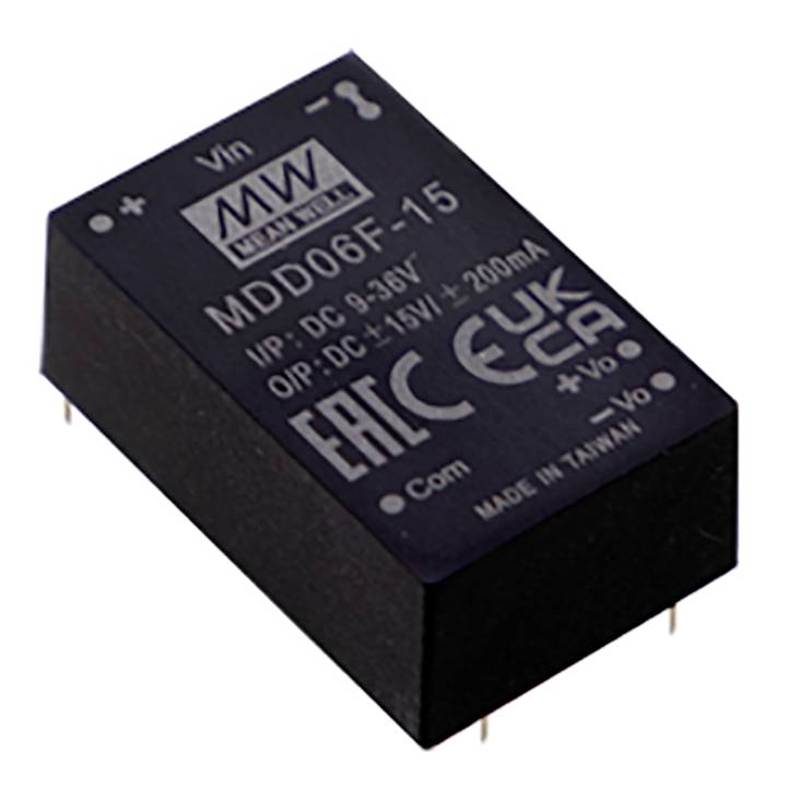 MEAN WELL MDD06F-05 DC/DC pretvarač za štampanu ploču 9 V → 5 V/DC 600 mA 6 W