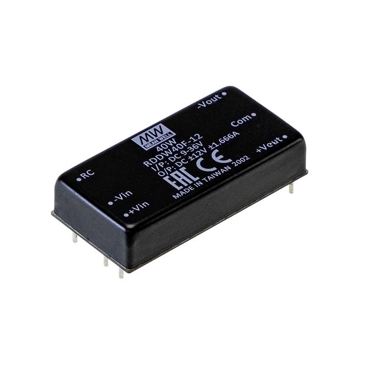 MEAN WELL RDDW40F-15 DC/DC pretvarač za štampanu ploču 9 V → 15 V/DC 1,333 A 40 W