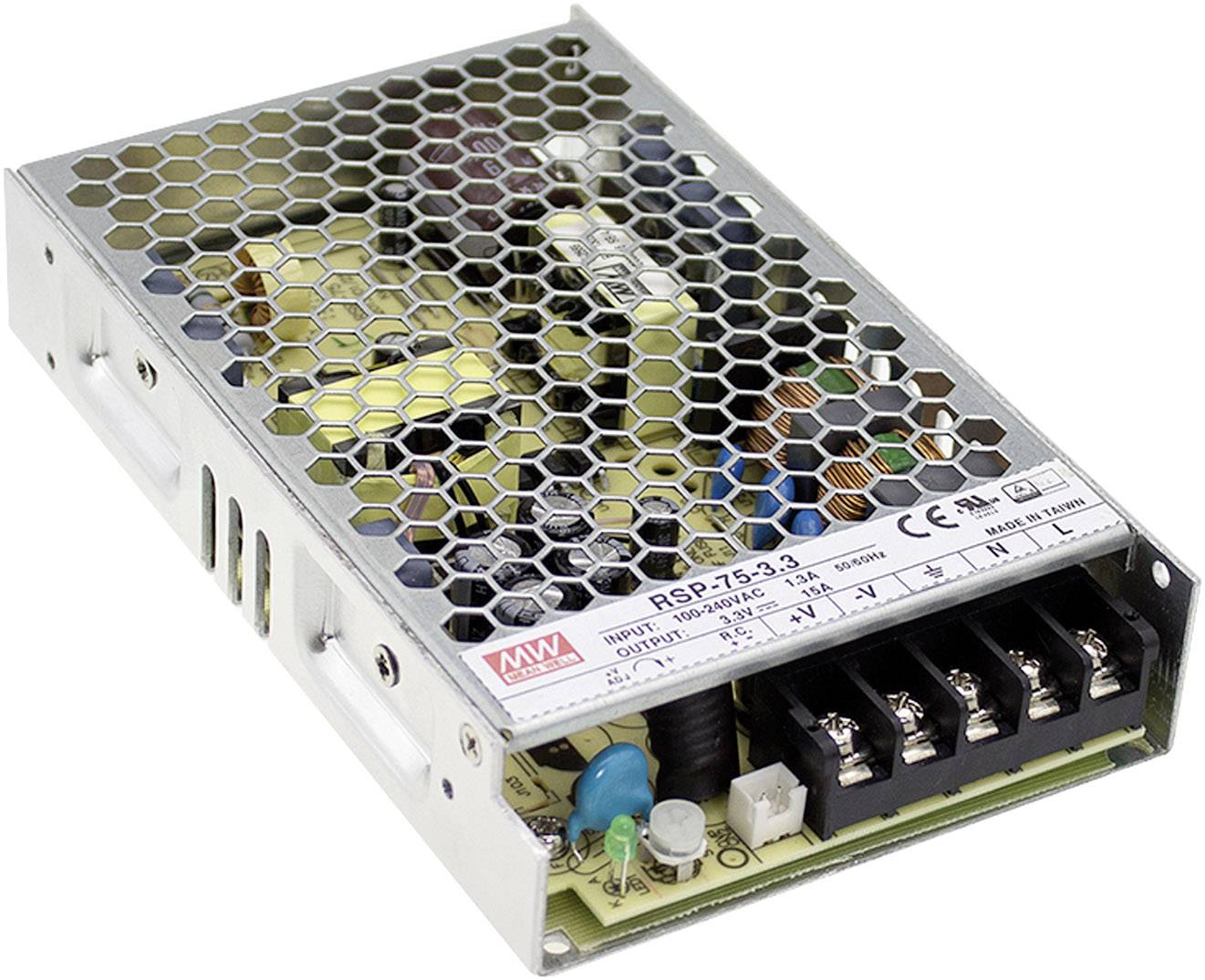 MEAN WELL RSP-75-5 prekidačko napajanje 90 V/AC → 5 V/DC