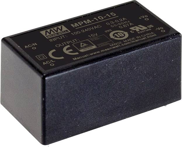 MEAN WELL MPM-10-5 AC/DC napajanje za štampanu ploču 80 V/AC → 5 V/DC 2 A