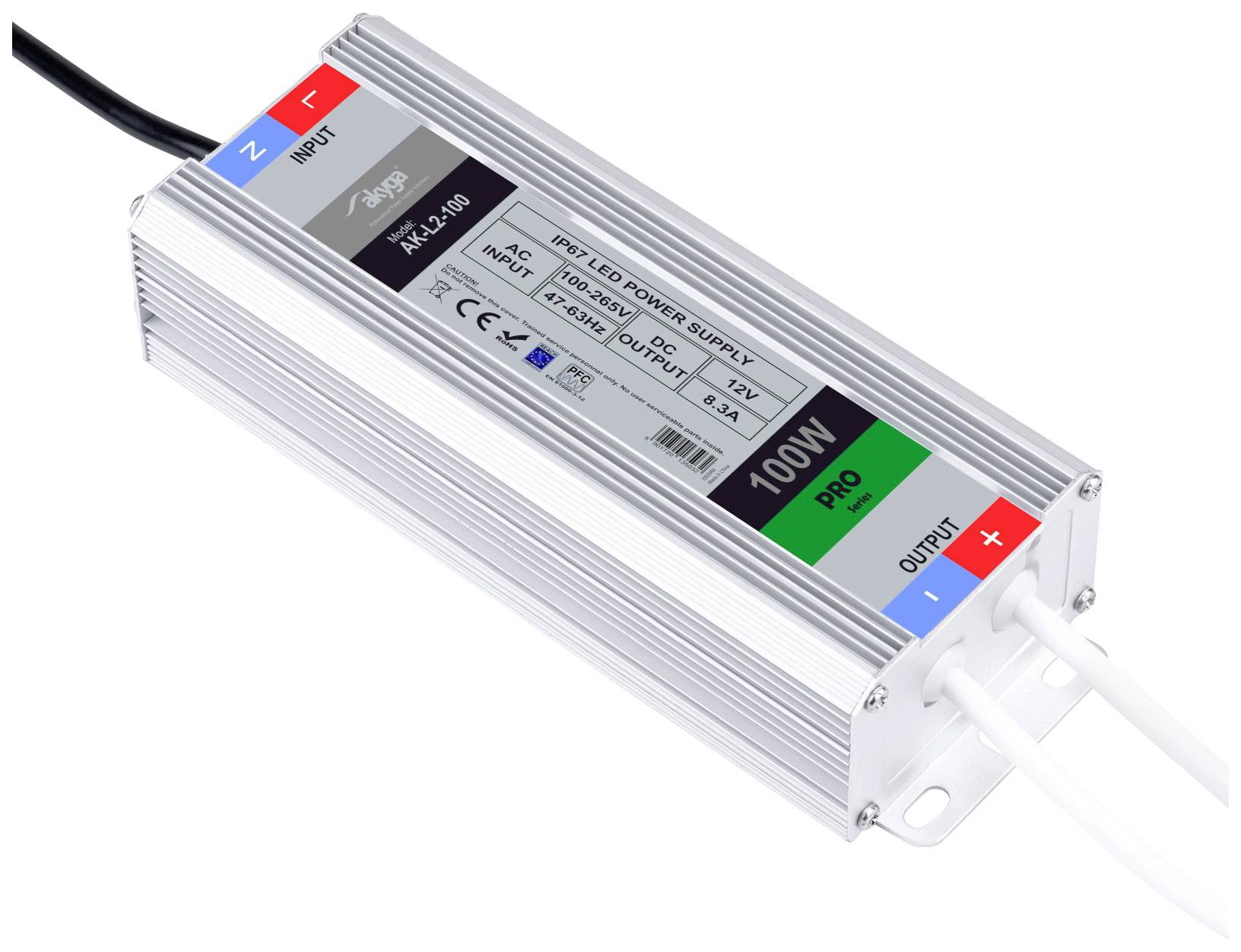 Akyga AK-L2-100 industrijsko napajanje 100 V → 12 V/DC 8,3 A