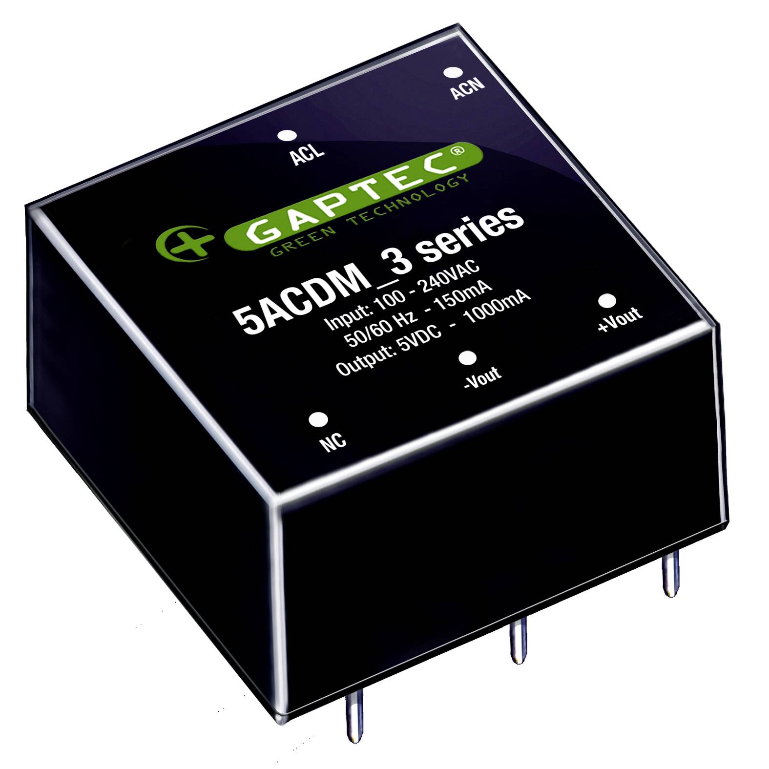 Gaptec 5ACDM_3 AC/DC pretvarač 90 V/AC → 9 V/DC 555 mA