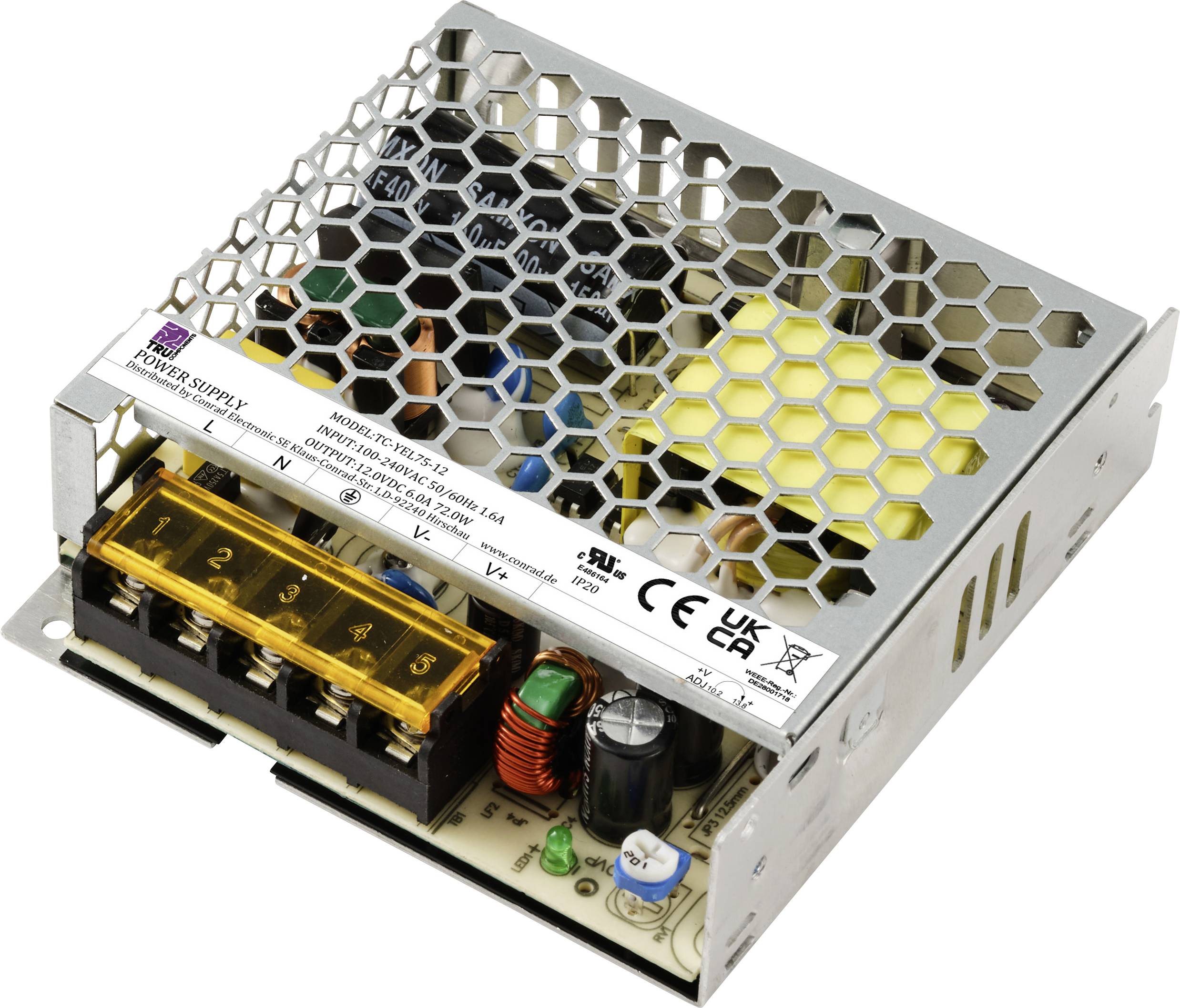 TRU COMPONENTS TC-13496728 napajanje 100 V/AC → 12 V/DC 6 A