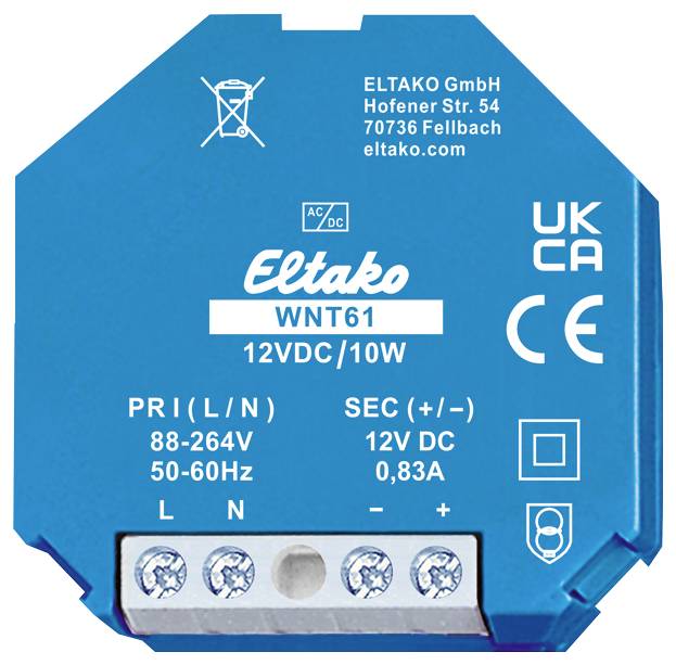 Eltako WNT61-12VDC/10W prekidačko napajanje 110 V/AC → 12 V 1 A