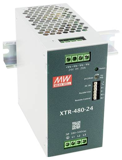 MEAN WELL XTR-480-24 napajanje za DIN šinu 480 W