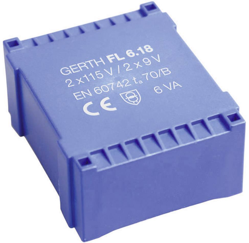 Gerth FL6.24 transformator za štampanu ploču 6 VA 2 x 115 V / 2 x 12 V