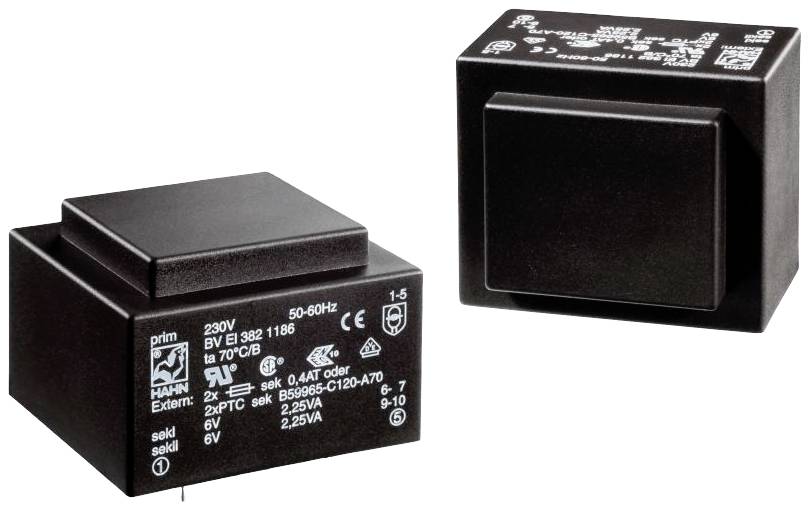 Hahn BV EI 382 1187 transformator za štampanu ploču 230 V → 7,5 V/AC